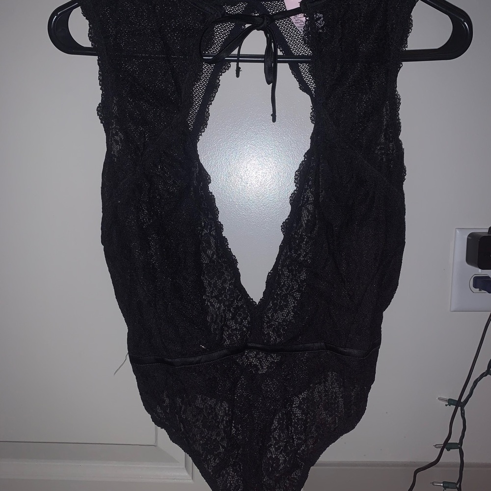 Elegant Black Lace Bodysuit